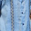 Guayabera Azul Manga Corta